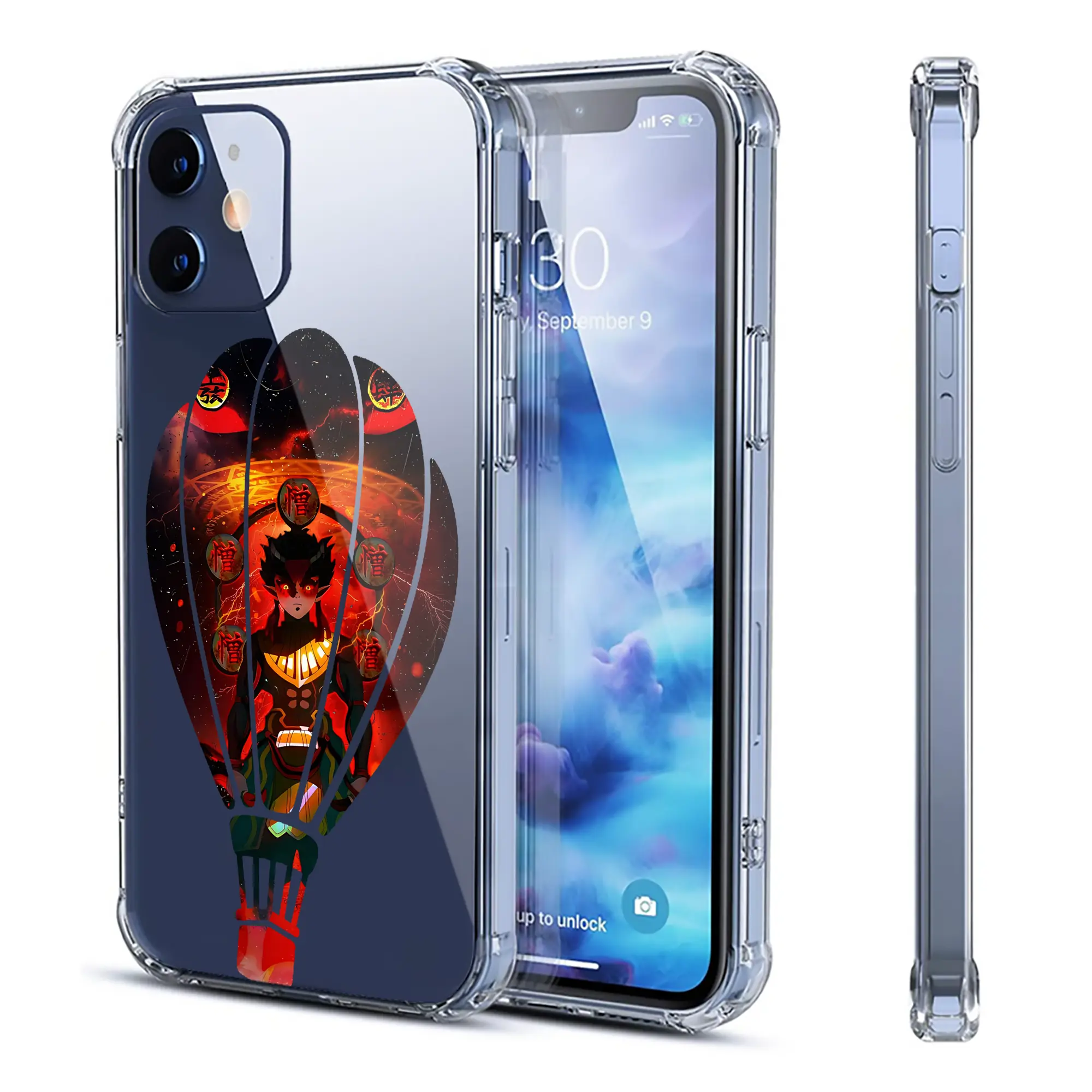 鬼滅の刃 グッズ,半天狗 - IPhone 12シリーズ対応 ・ 透明スマホケース ・ クリアソフトケース ・ TPU素材 ・ 耐衝撃 ・ 高密着 ・ 防汚 防指紋 ・ 簡単着脱